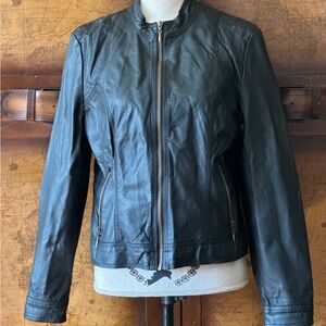 Women's Black Faux Leather Jacket